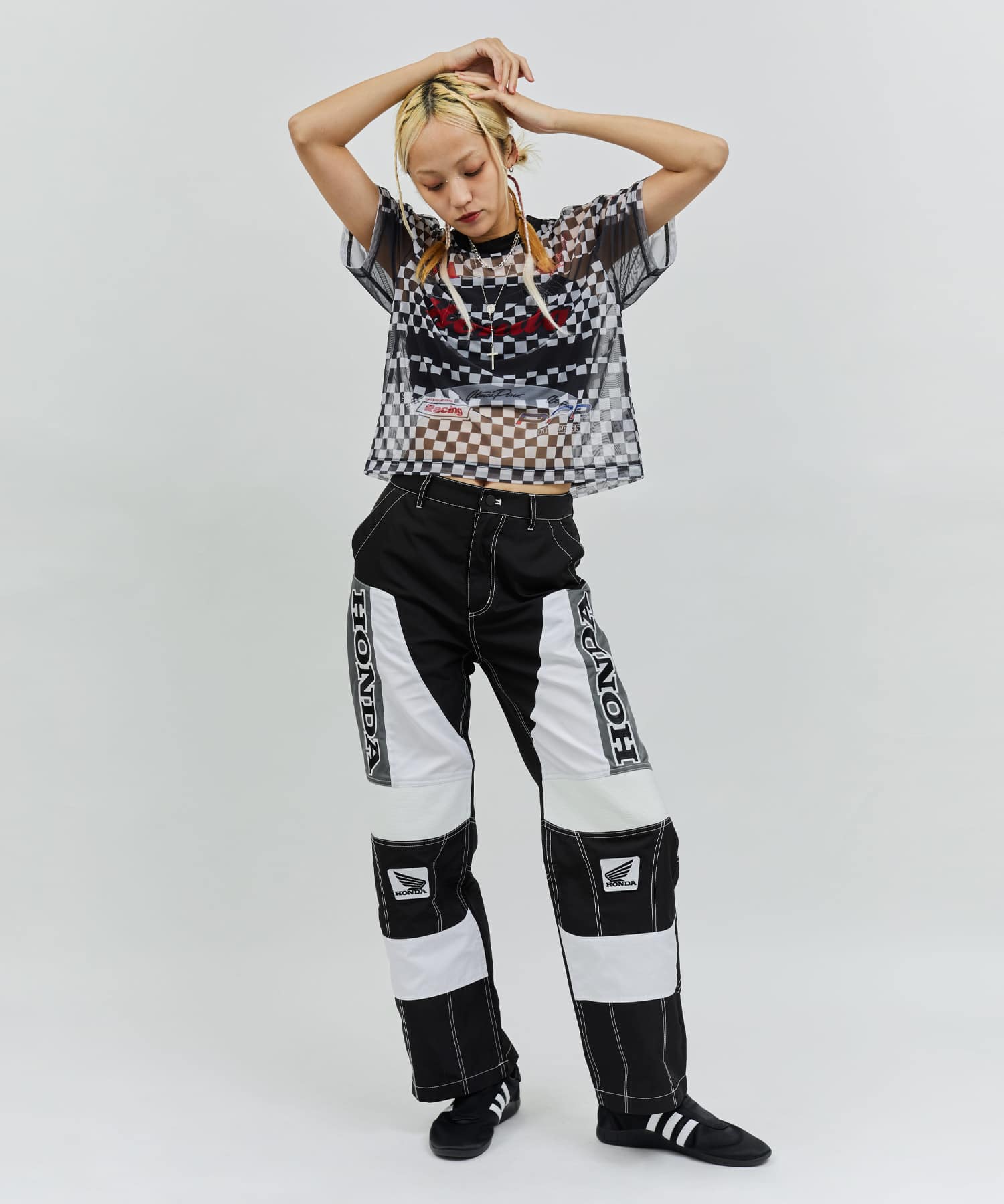 HONDA x atmos pink Racing Pants BLACKの画像