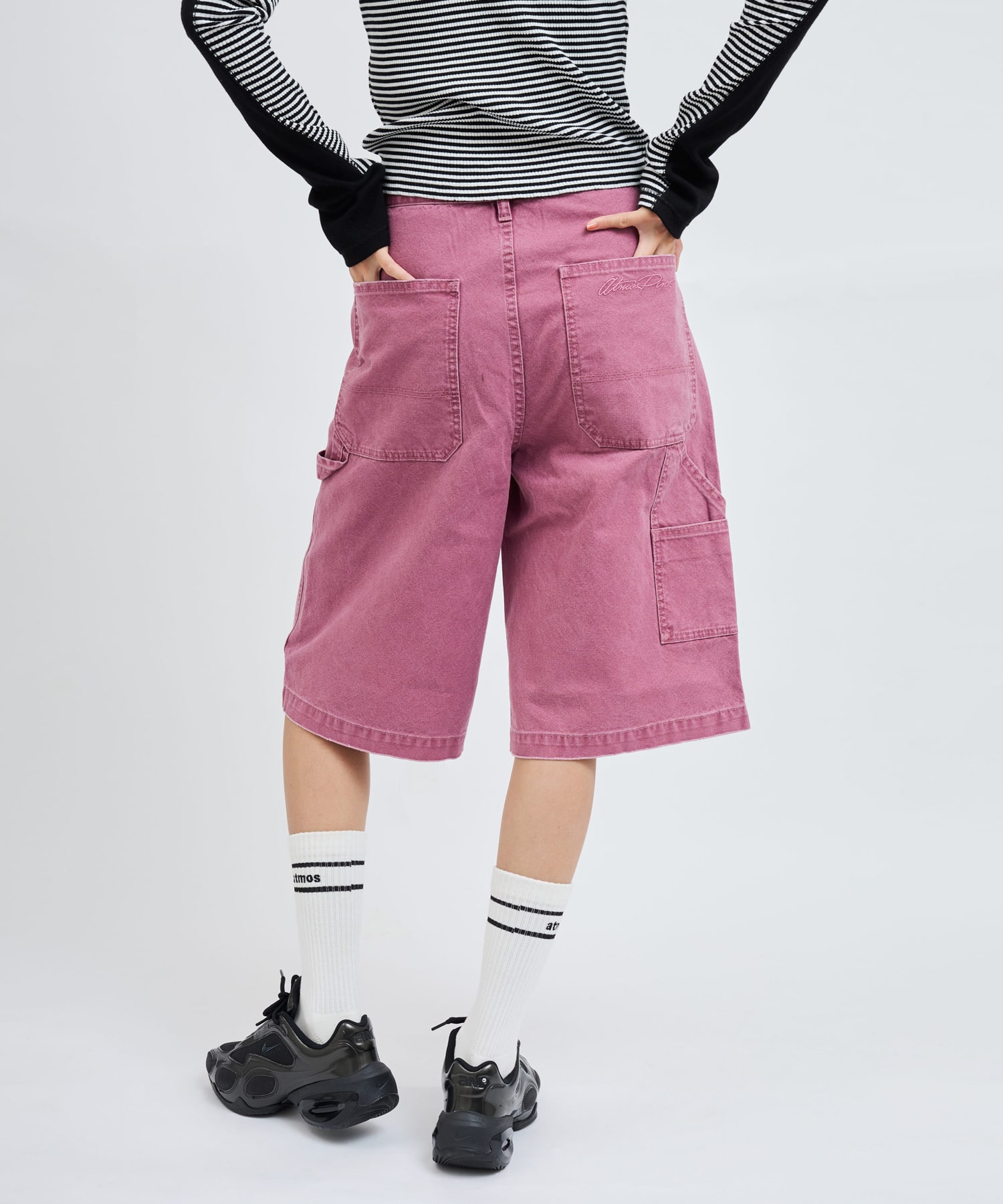atmos pink Vintage Finish Half Pants PINKの画像