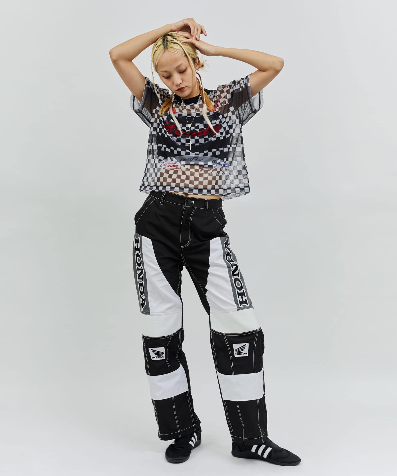 HONDA x atmos pink Racing See-through T-shirt CHECKの画像