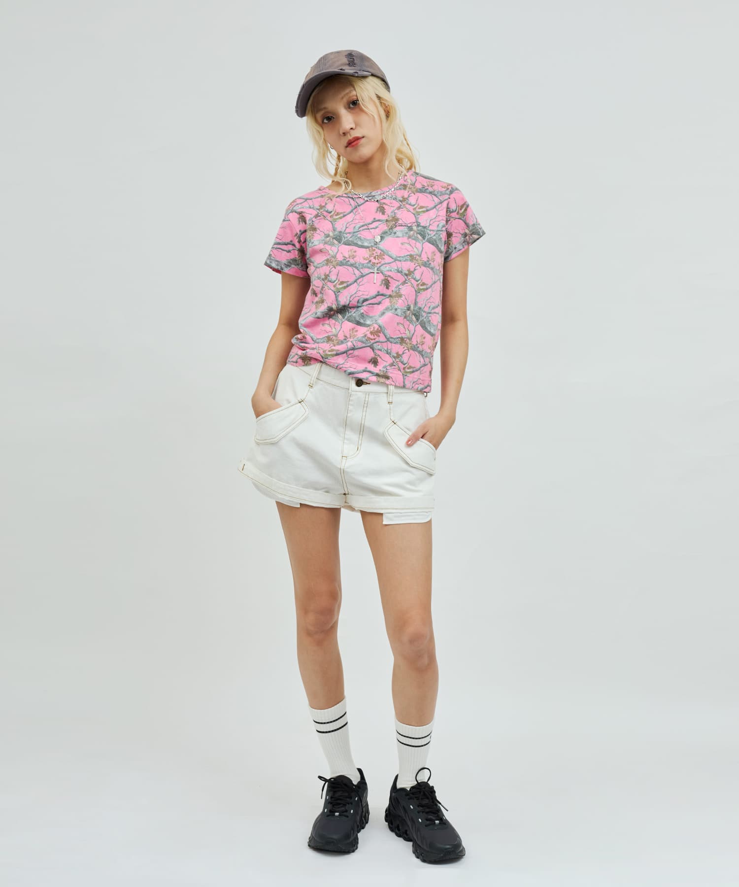 atmos pink Real Tree Camouflage T-Shirt PINKの画像