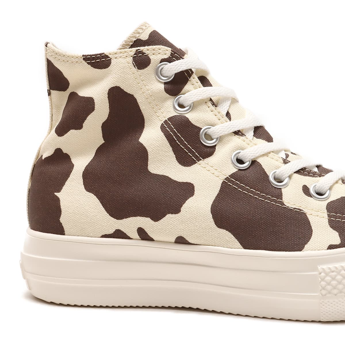 CONVERSE ALL STAR LIGHT PLTS COWSPOT HI OFF WHITEの画像