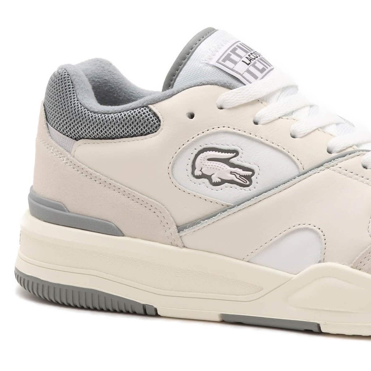 LACOSTE LINESHOT 124 1 SMA WHT/GRY 24SP-Iの画像