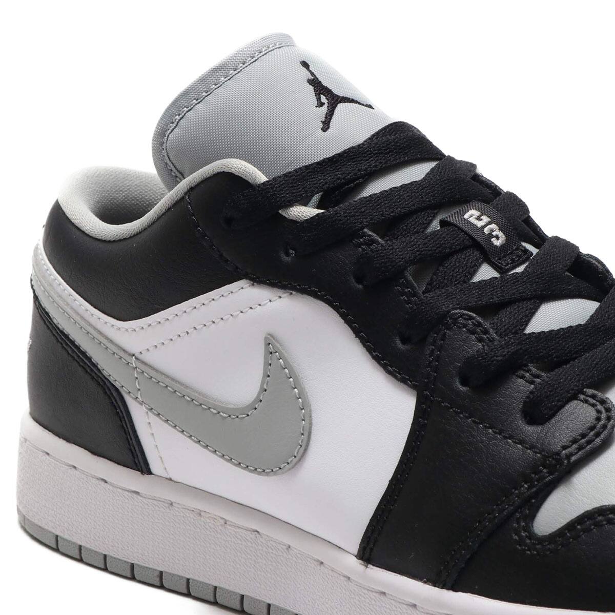 JORDAN BRAND AIR JORDAN 1 LOW (GS) BLACK/BLACK-LT SMOKE GREY-WHITE 