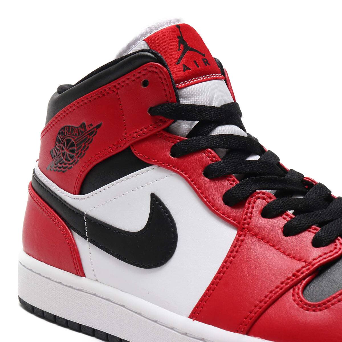JORDAN BRAND AIR JORDAN 1 MID BLACK/BLACK-GYM RED 20SU-Sの画像