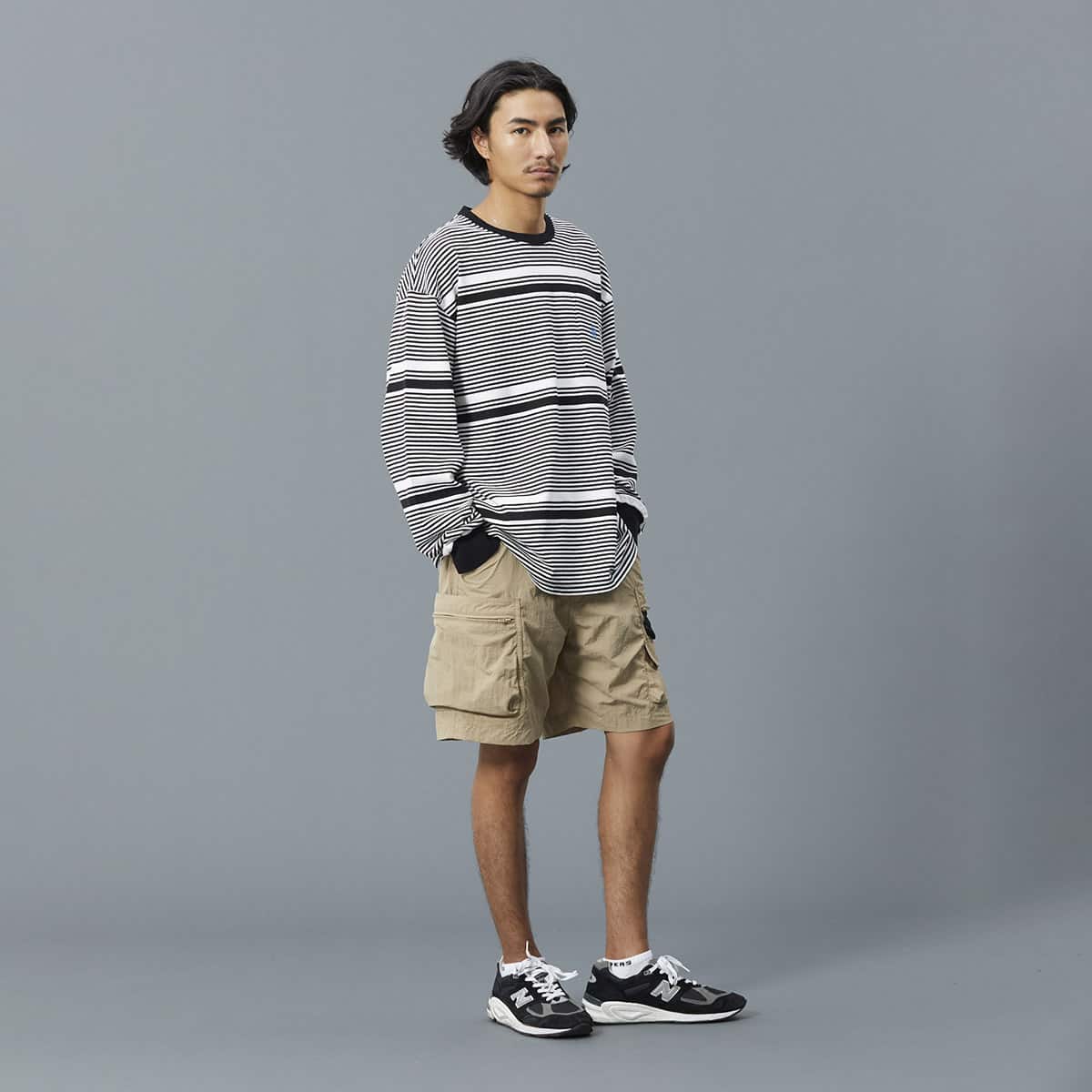 LIBERAIDERS MULTI STRIPE L/S TEE BLACK 24SP-Iの画像