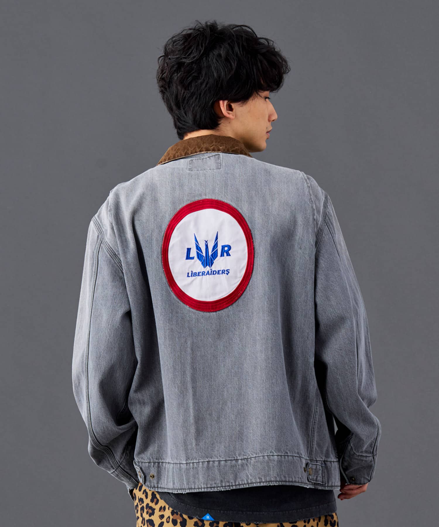 LIBERAIDERS DENIM WORK JACKET BLACKの画像