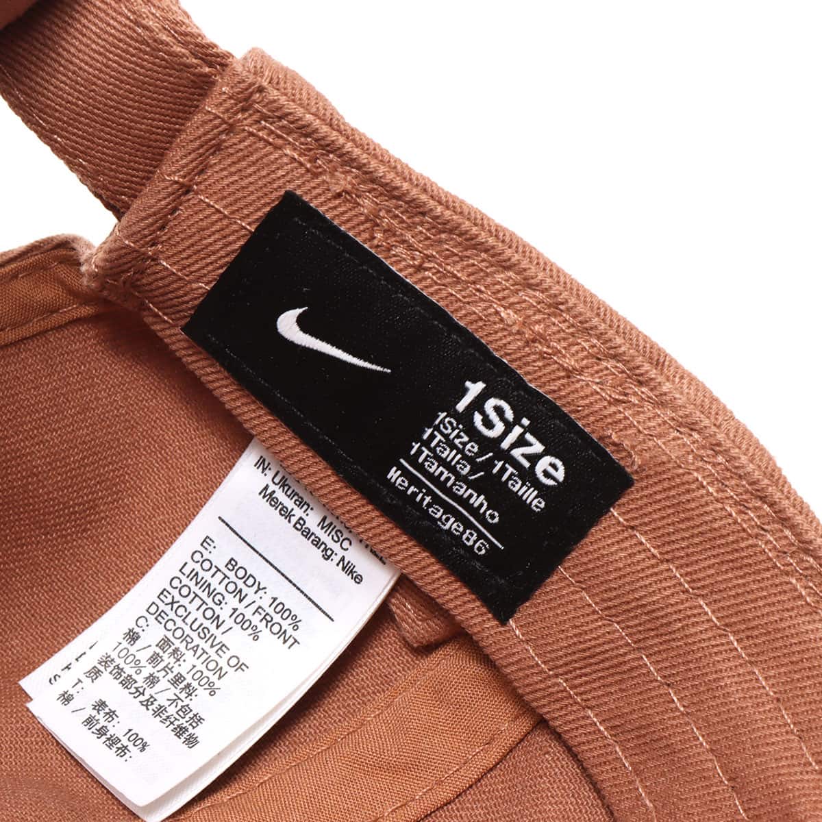 NIKE U NSW H86 FUTURA WASH CAP MINERAL CLAY/WHITE 21SP-Iの画像