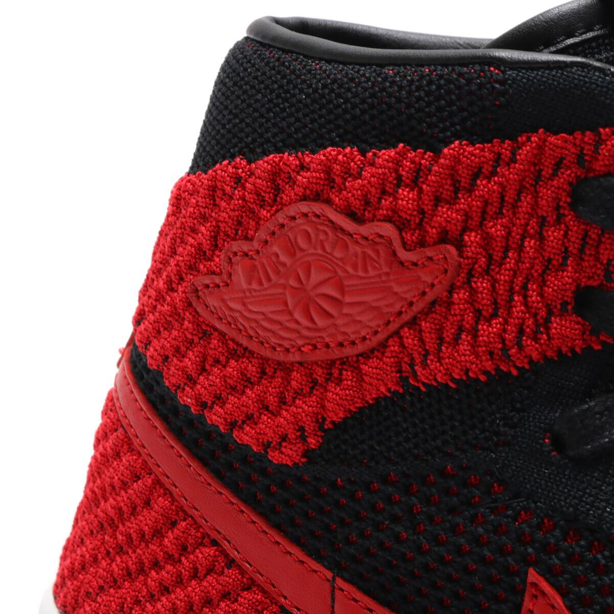 JORDAN BRAND AIR JORDAN 1 RET HI FLYKNIT BG  BLACK/VARSITY RED-WHITEの画像