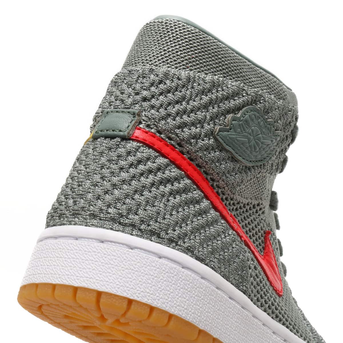JORDAN BRAND AIR JORDAN 1 RET HI FLYKNIT BG  CLAY GREEN/WHITE-HYPER COBALT-GUM YELLOWの画像
