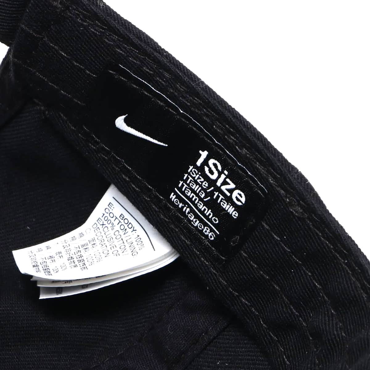 NIKE U NSW H86 SWOOSH WASH CAP BLACK/BLACK 23SP-Iの画像