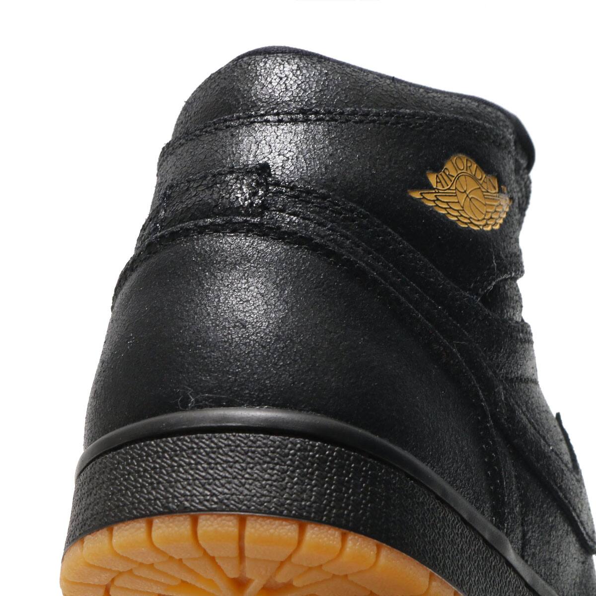 JORDAN BRAND WMNS AIR JORDAN 1 RET HI PREM  BLACK/METALLIC GOLD-VACHETTA TANの画像