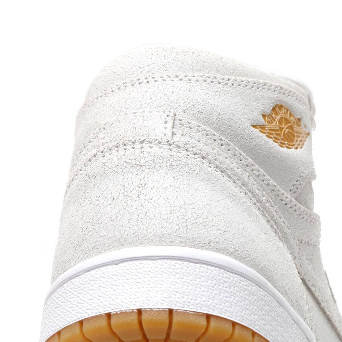 JORDAN BRAND WMNS AIR JORDAN 1 RET HI PREM  WHITE/METALLIC GOLD-VACHETTA TANの画像