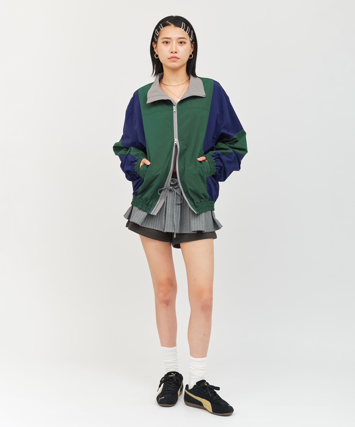 atmos pink Bi-color Track Jacket GREENの画像
