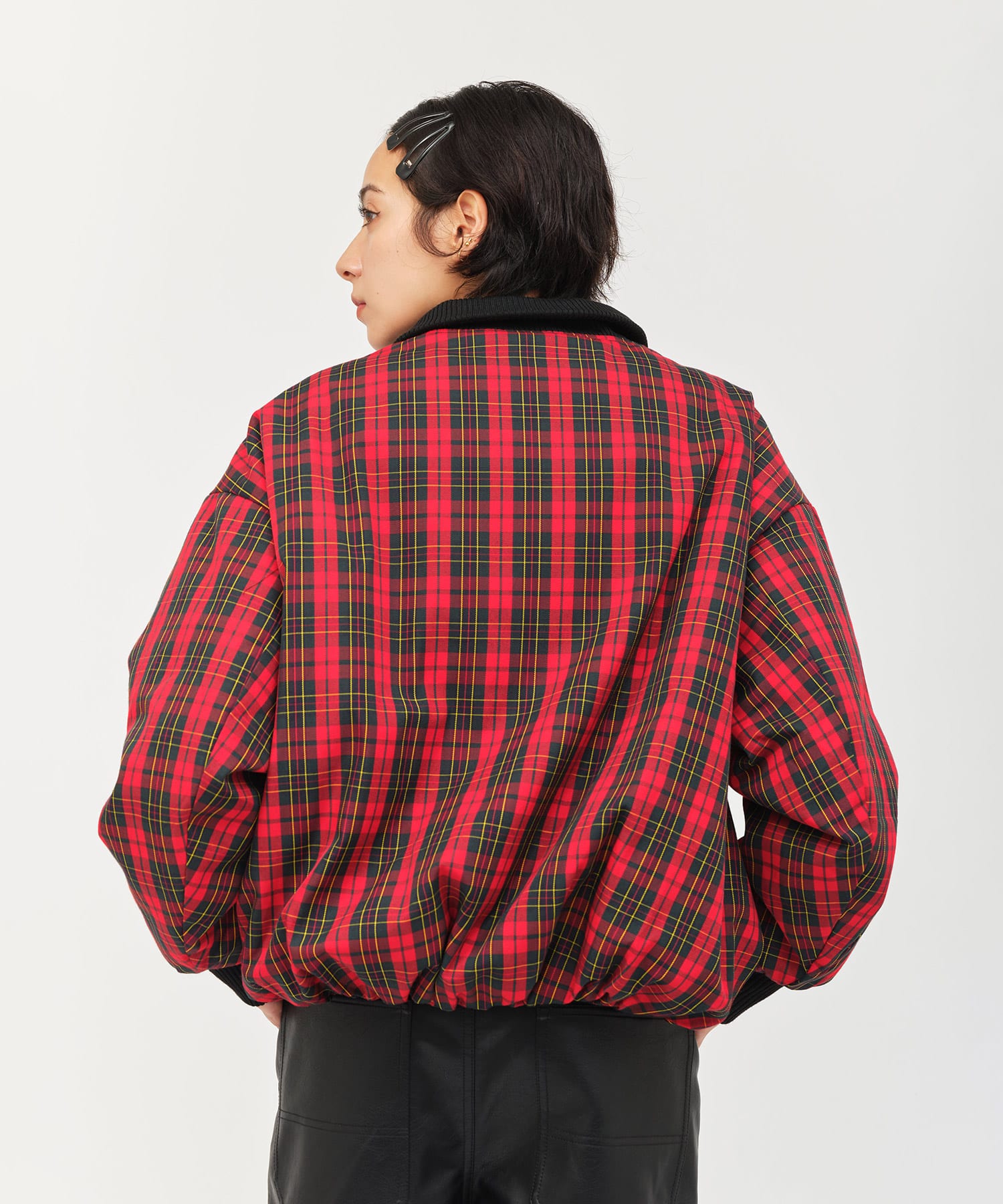 atmos pink Plaid Jacket REDの画像