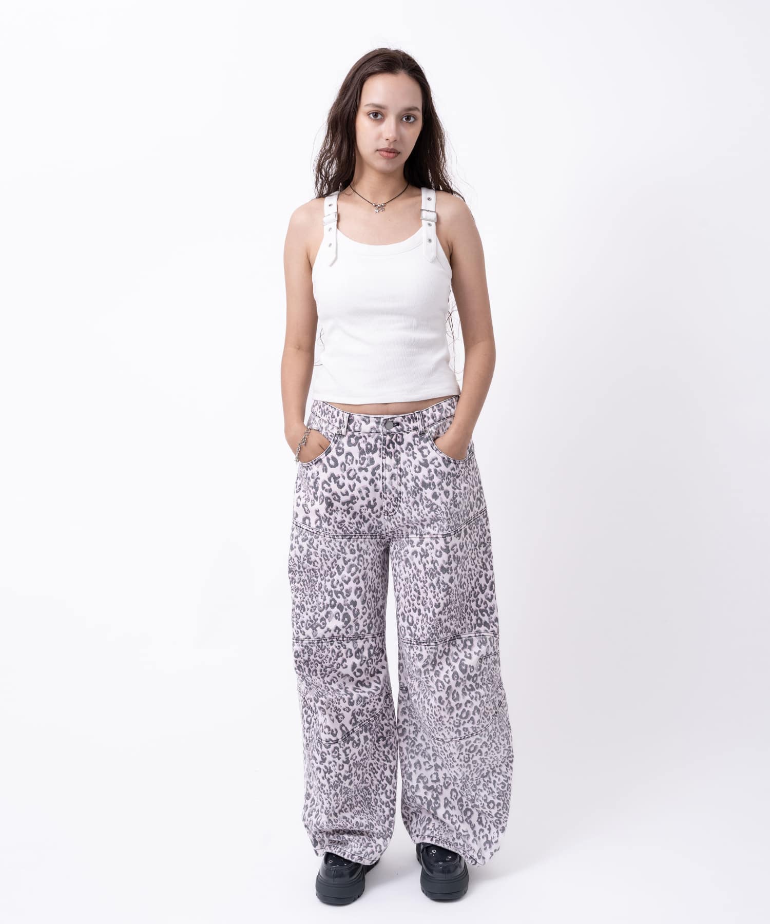 atmos pink Leopard Curve Pants PINKの画像