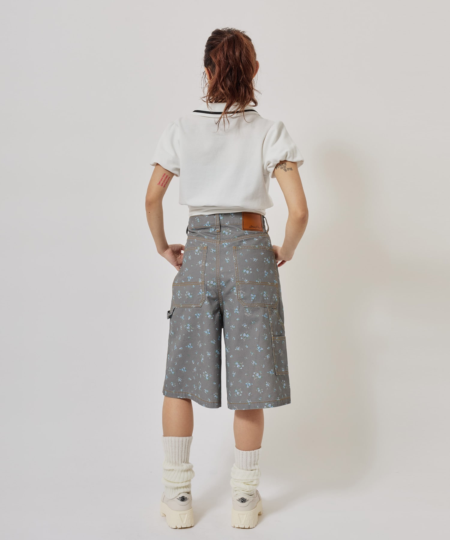 atmos pink Cashe-Coeur Polo Shirt WHITEの画像