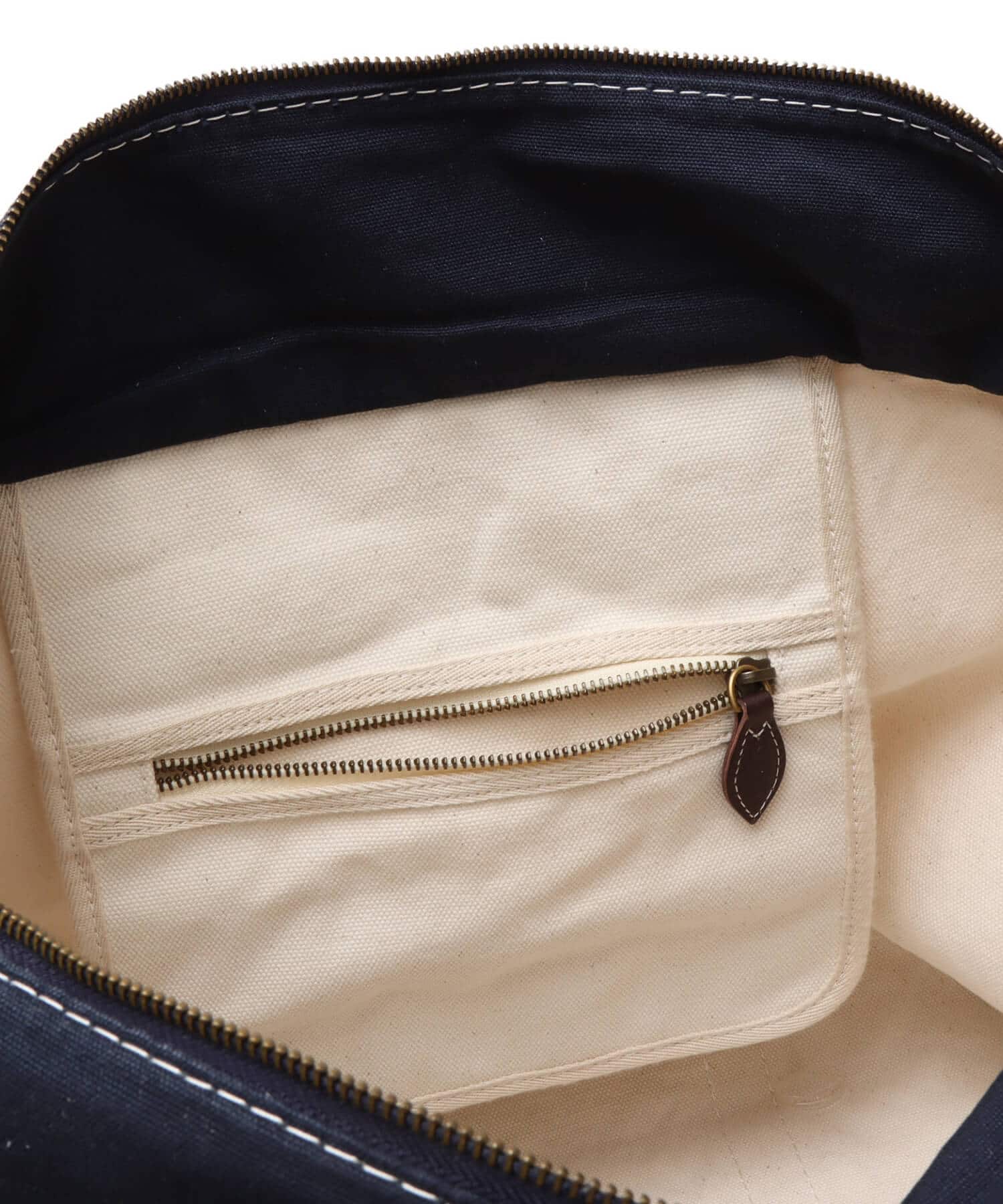 POLO RALPH LAUREN ICON MIDIUM TOTE CREAM/NAVYの画像