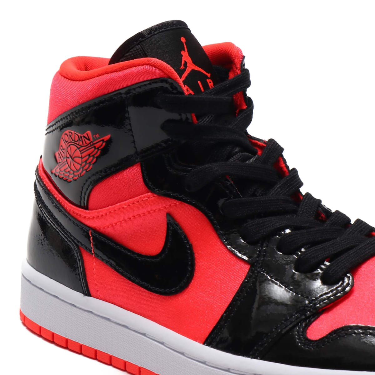 women's air jordan 1 mid bright crimson black