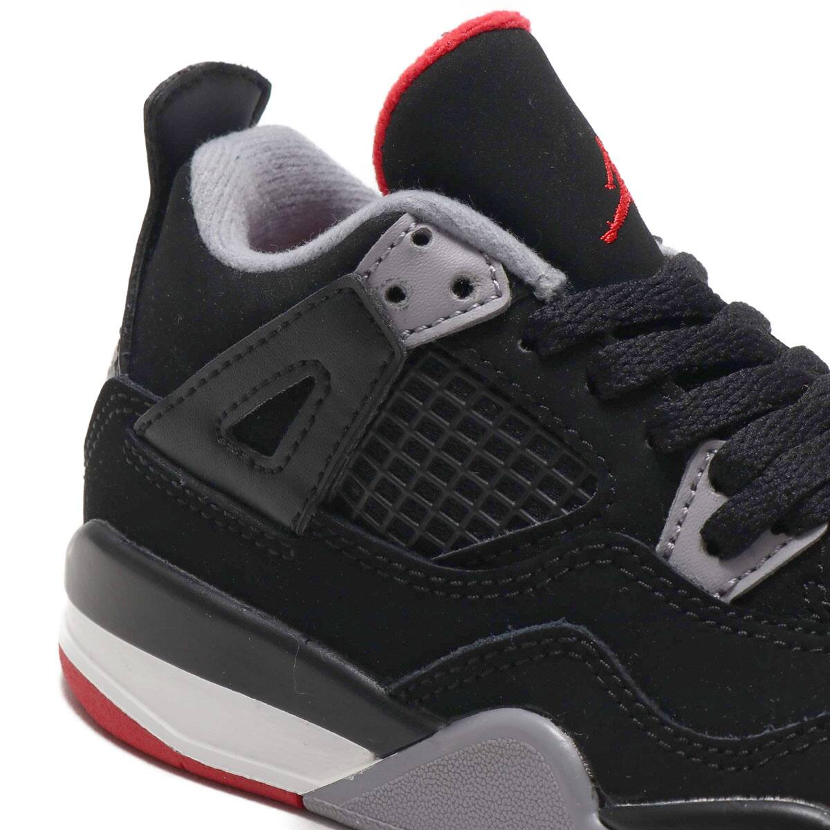 JORDAN BRAND JORDAN 4 RETRO  PS BLACK/FR RED-CMNT GRY-SMMT WHT 19SU-Sの画像