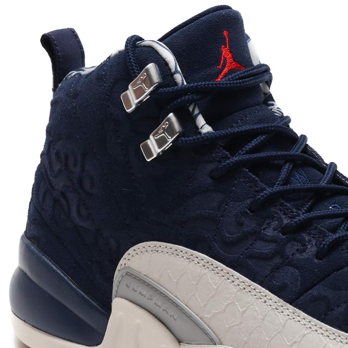 JORDAN BRAND AIR JORDAN 12 RETRO PRM (GS)  COLLEGE NAVY/UNIVERSITY RED-SAILの画像
