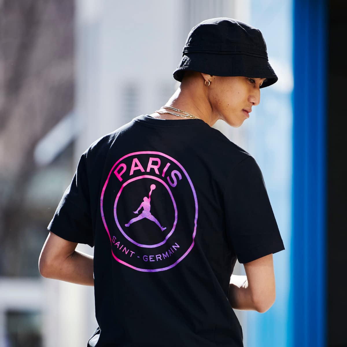 JORDAN BRAND AS M J PSG LOGO SS TEE BLACK 21SP-I