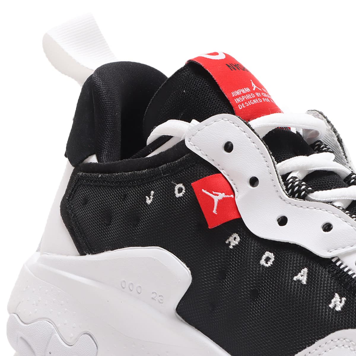 JORDAN BRAND JORDAN DELTA 2 (GS) BLACK/UNIVERSITY RED-OFF NOIR-WHITE 21FA-Iの画像