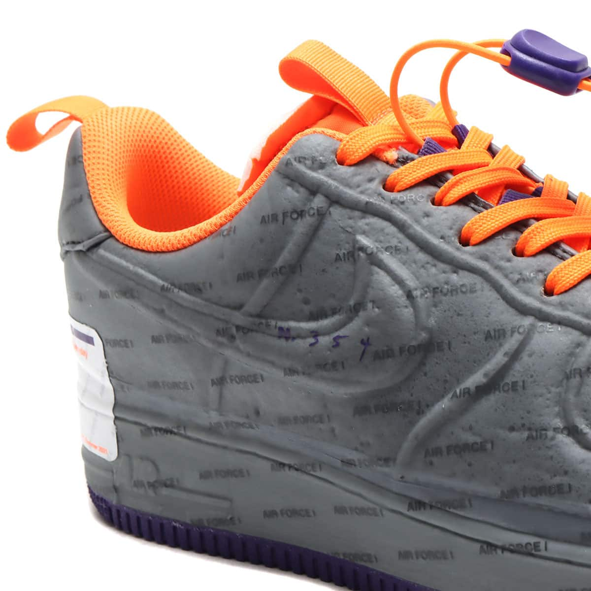 NIKE AIR FORCE 1 EXPERIMENTAL LT SMOKE GREY/COURT PURPLE-TOTAL ORANGE 21SU-I