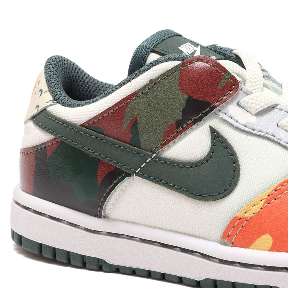 dunk low trainers sail vintage green total orange white
