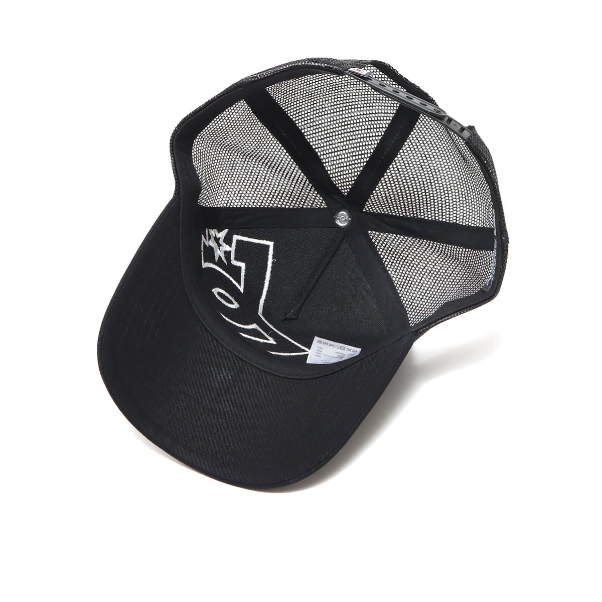 DC SHOES 23 DOUBLEUP MESH SNAPBACK BLACK x WHITE 23SS-Iの画像
