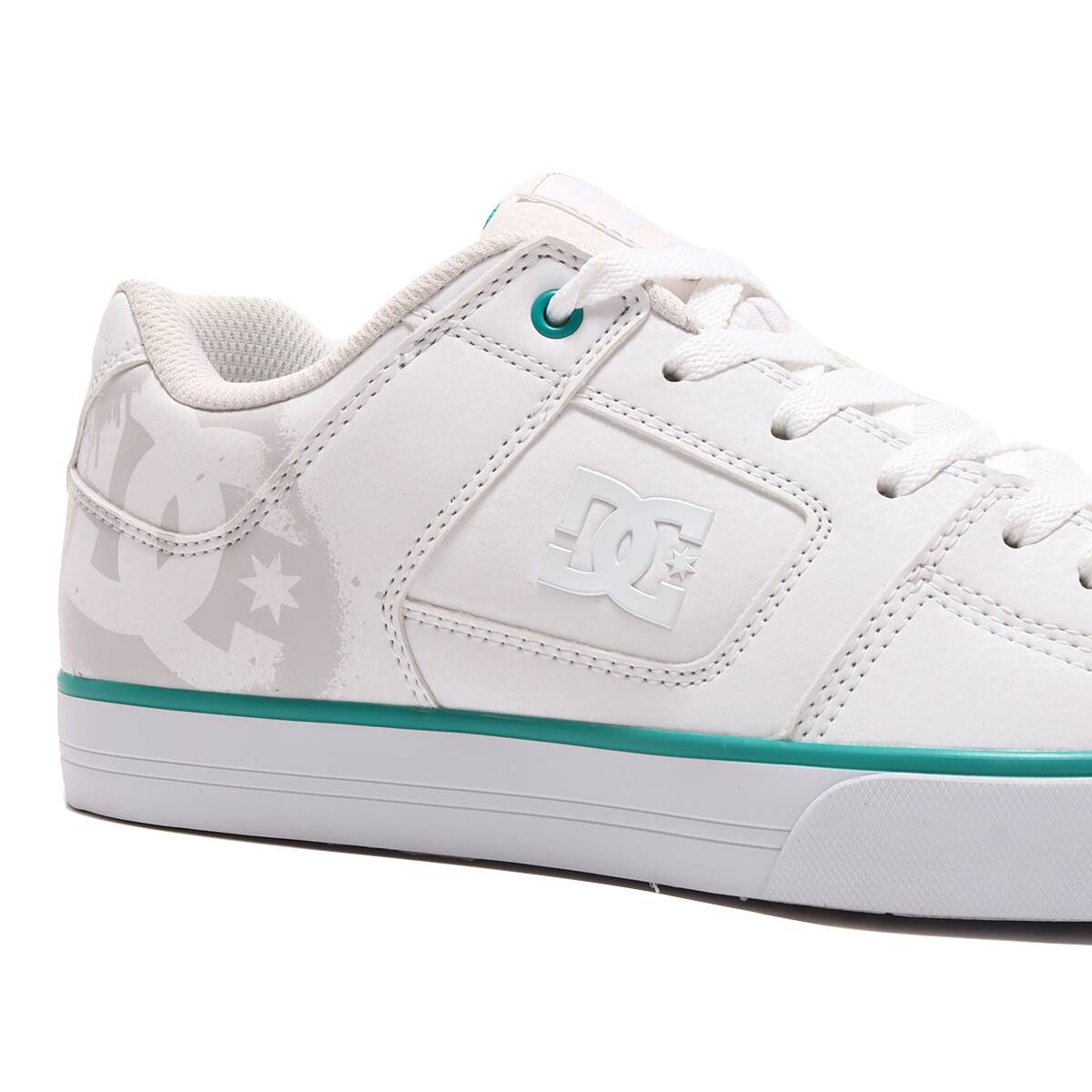 DC SHOES PURE SE SN WHITE/GREY/GREEN 23SS-Iの画像