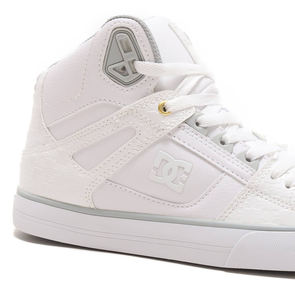 DC SHOES PURE HIGH-TOP WC SE SN WHITE/SILVER SPARKLE 23FW-Iの画像