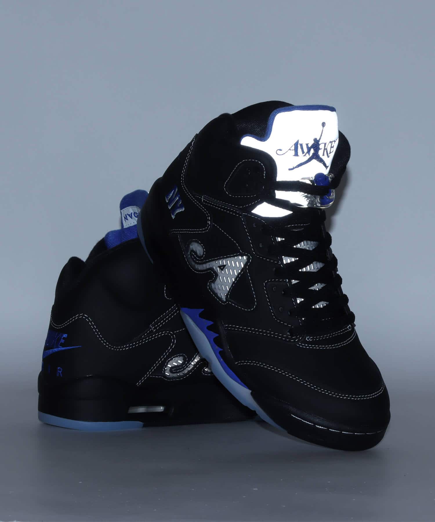 JORDAN BRAND AIR JORDAN 5 RETRO OG SP BLACK/RACER BLUE-METALLIC SILVER-SILVERの画像