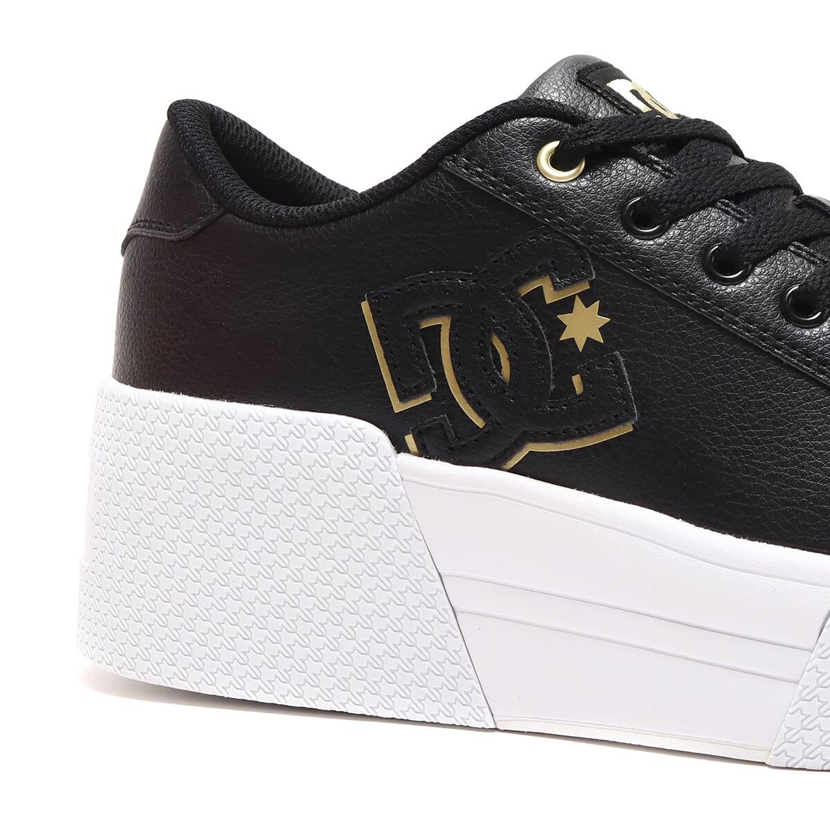 DC SHOES Ws CHELSEA LITE WEDGE BLACK/GOLD 23SS-Iの画像