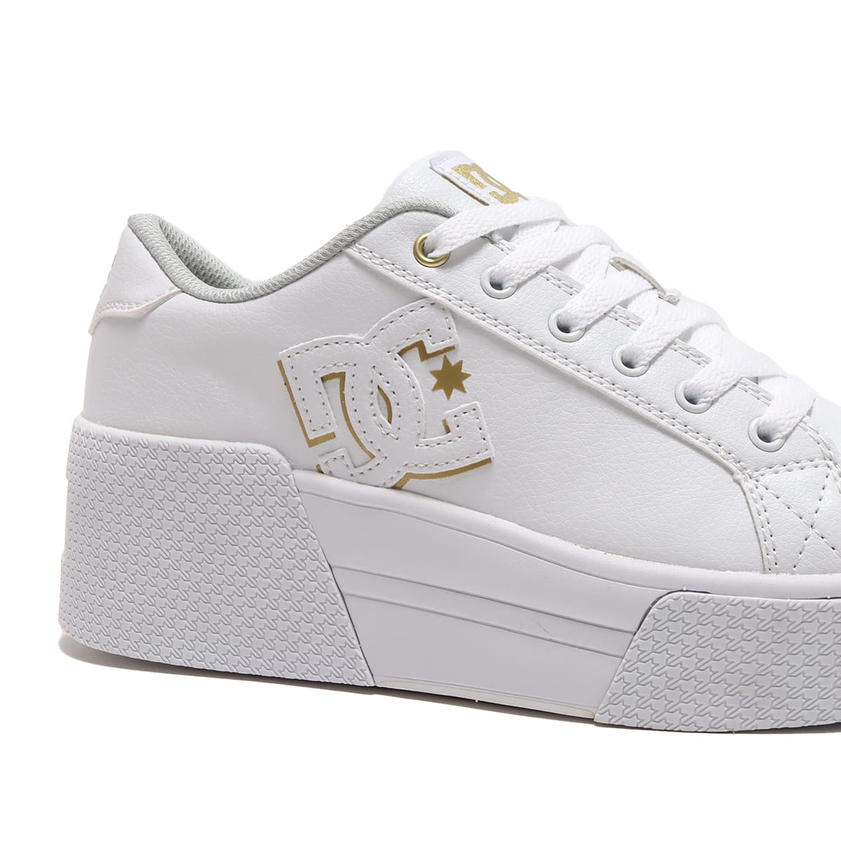 DC SHOES Ws CHELSEA LITE WEDGE WHITE/GOLD 23SS-Iの画像