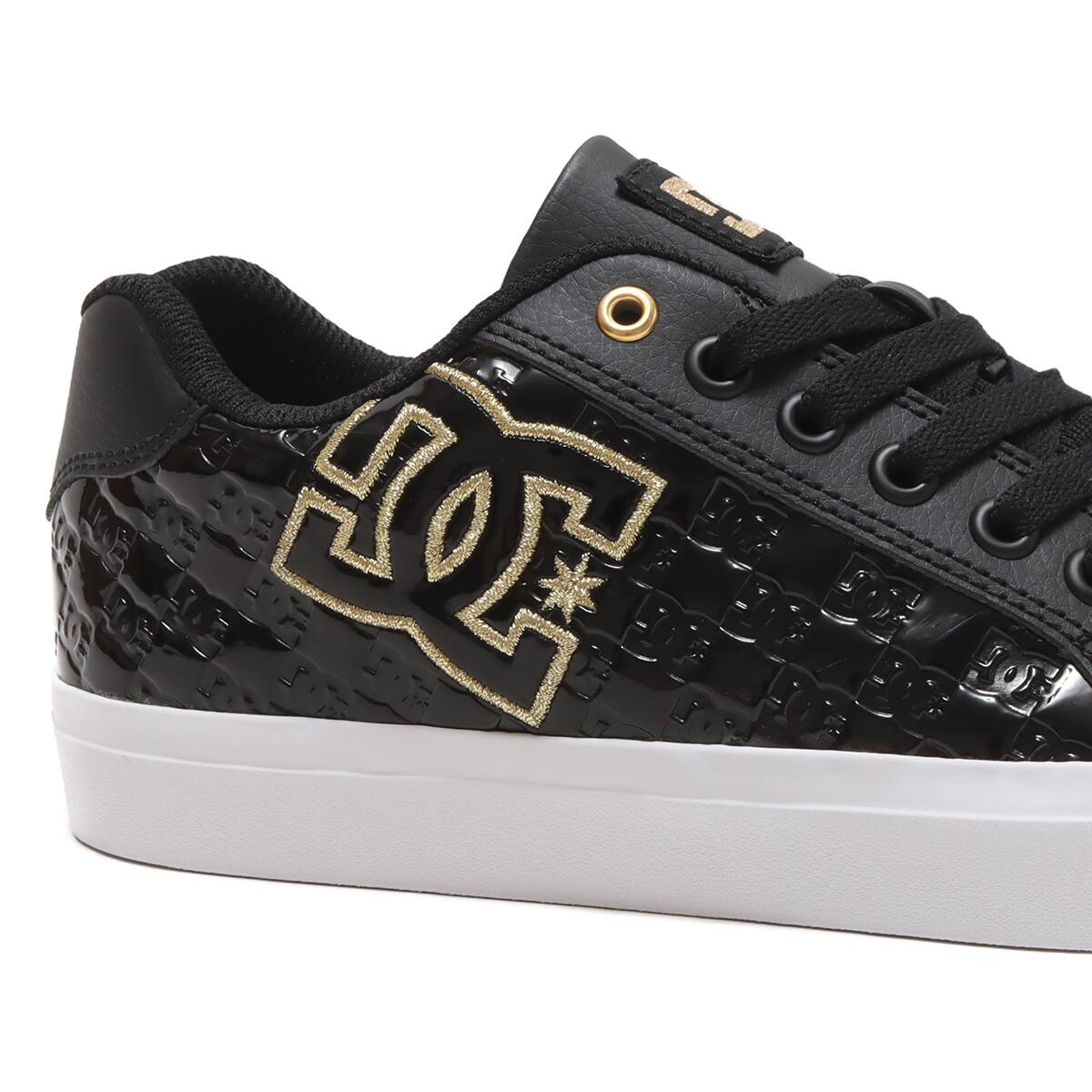 DC SHOES Ws CHELSEA PLUS SE SN BLACK/GOLD 23FW-Iの画像