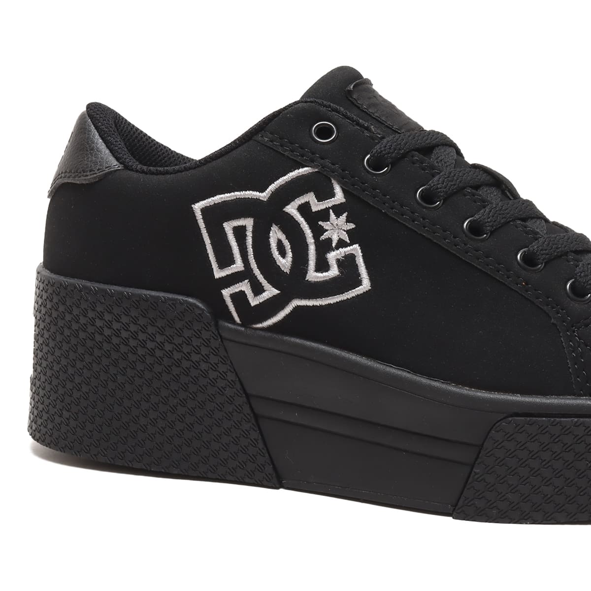 DC SHOES Ws CHELSEA LITE WEDGE BLACK/SILVER 23FW-Iの画像