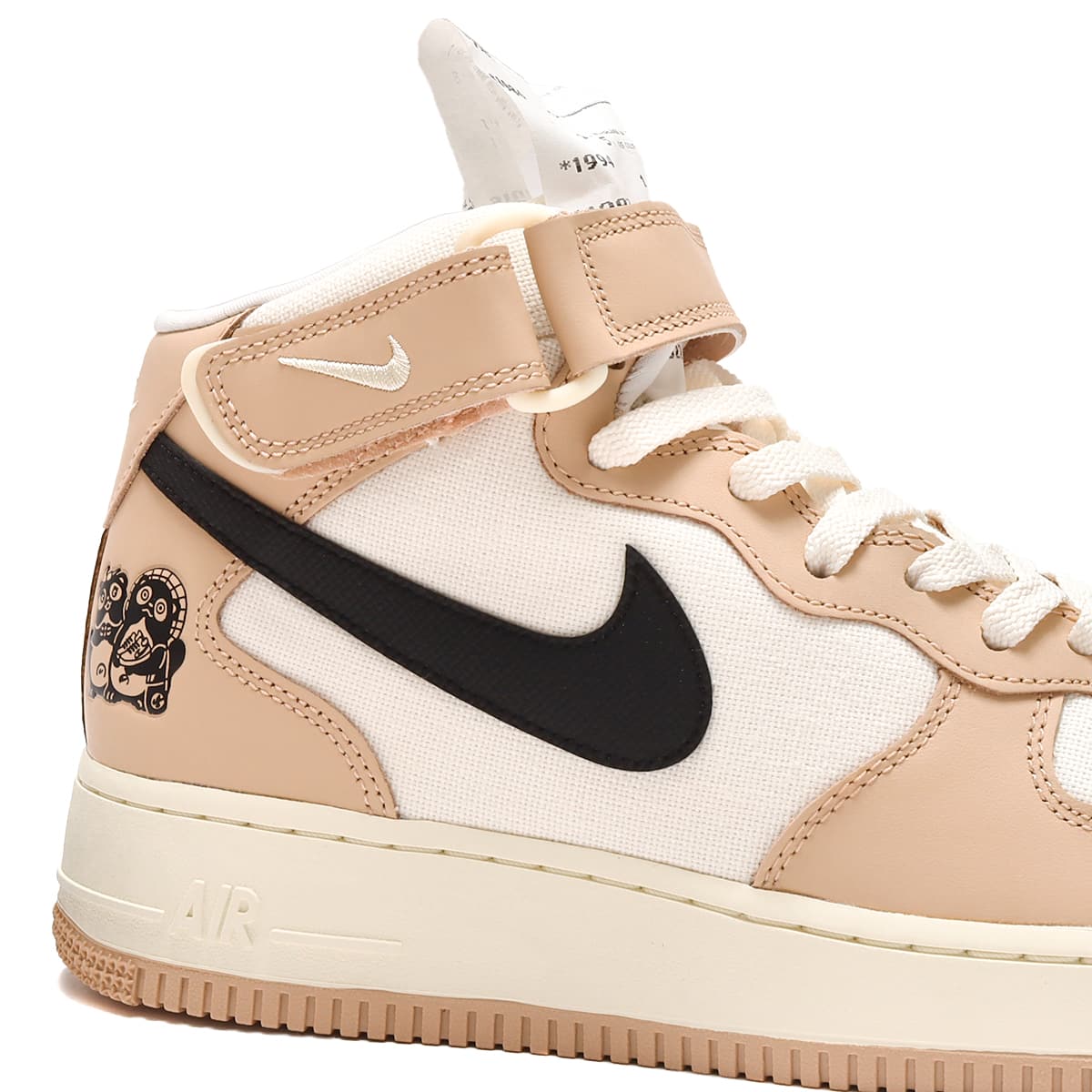NIKE AIR FORCE 1 MID '07 LX SHIMMER/BLACK-PALE IVORY-COCONUT MILK