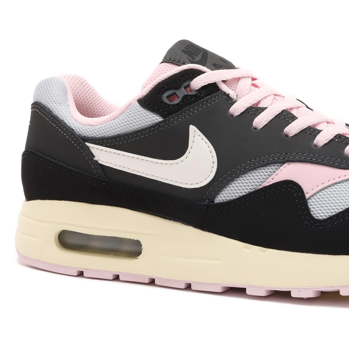 NIKE AIR MAX 1 GS BLACK/SUMMIT WHITE-ANTHRACITE-PINK FOAM 23HO-I