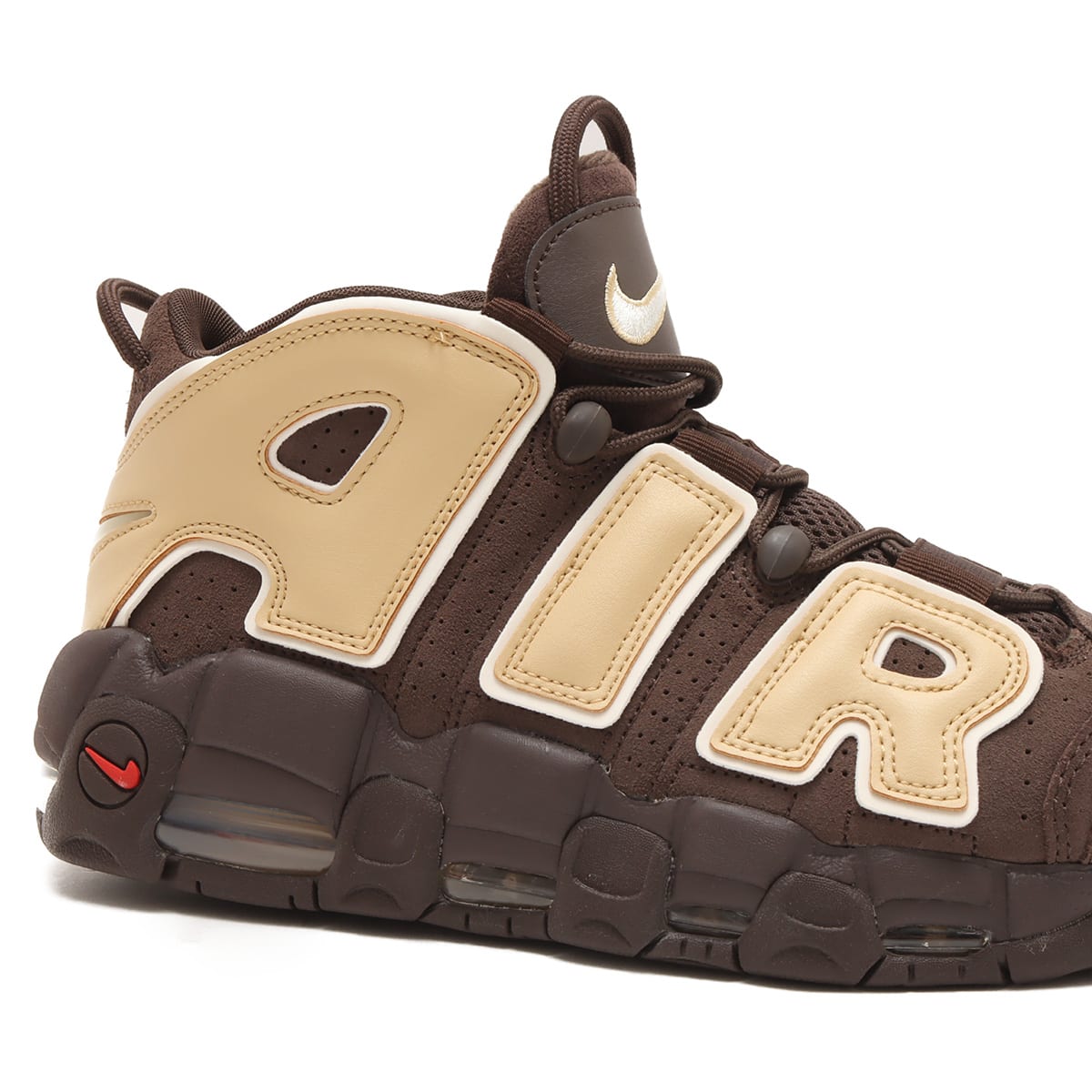 NIKE AIR MORE UPTEMPO '96 BAROQUE BROWN/SESAME-PALE IVORY