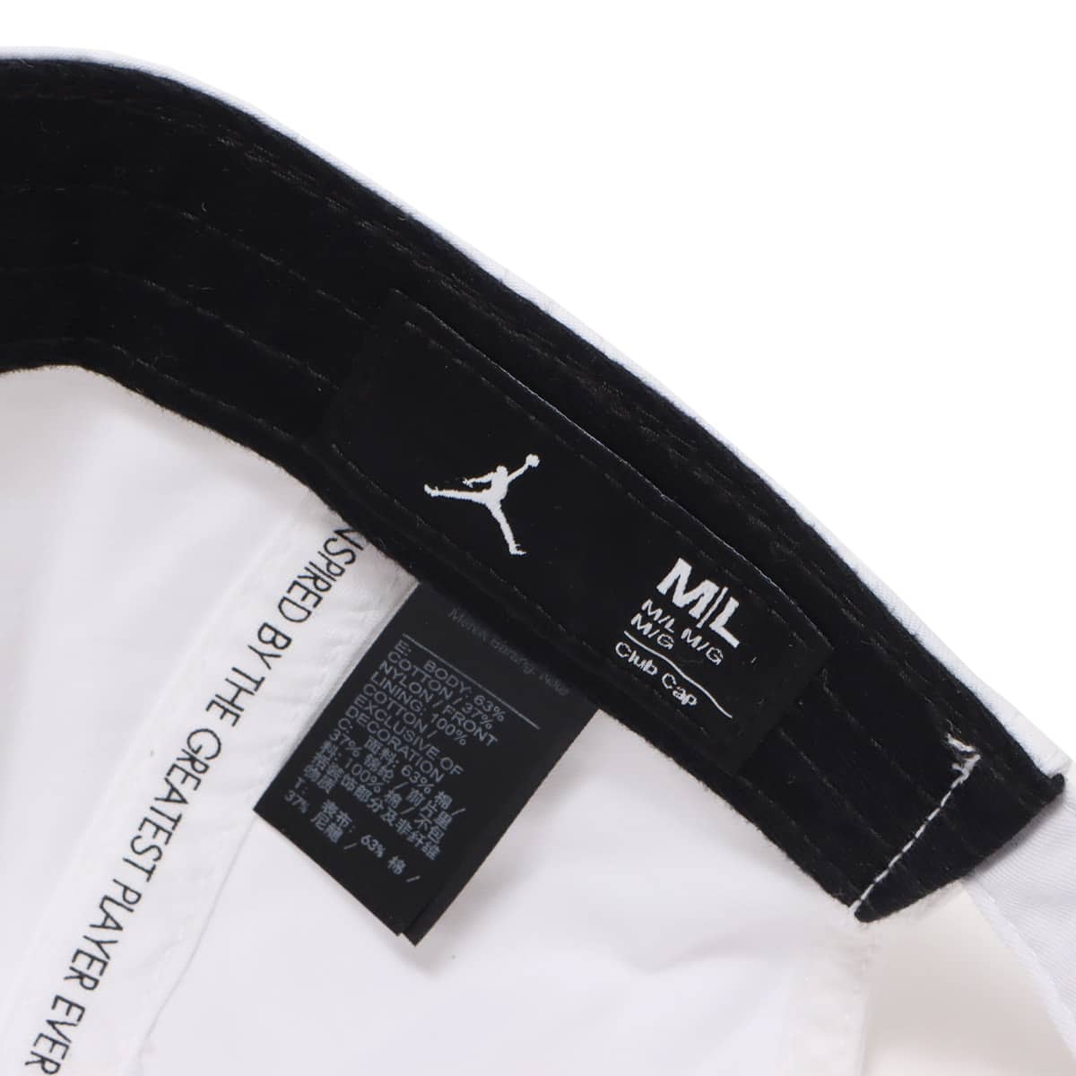 JORDAN BRAND J CLUB CAP US CB JUMPMAN WHITE/BLACK 23FA-Iの画像