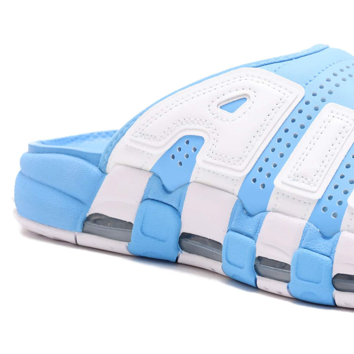 NIKE AIR MORE UPTEMPO SLIDE UNIVERSITY BLUE/WHITE-UNIVERSITY BLUE