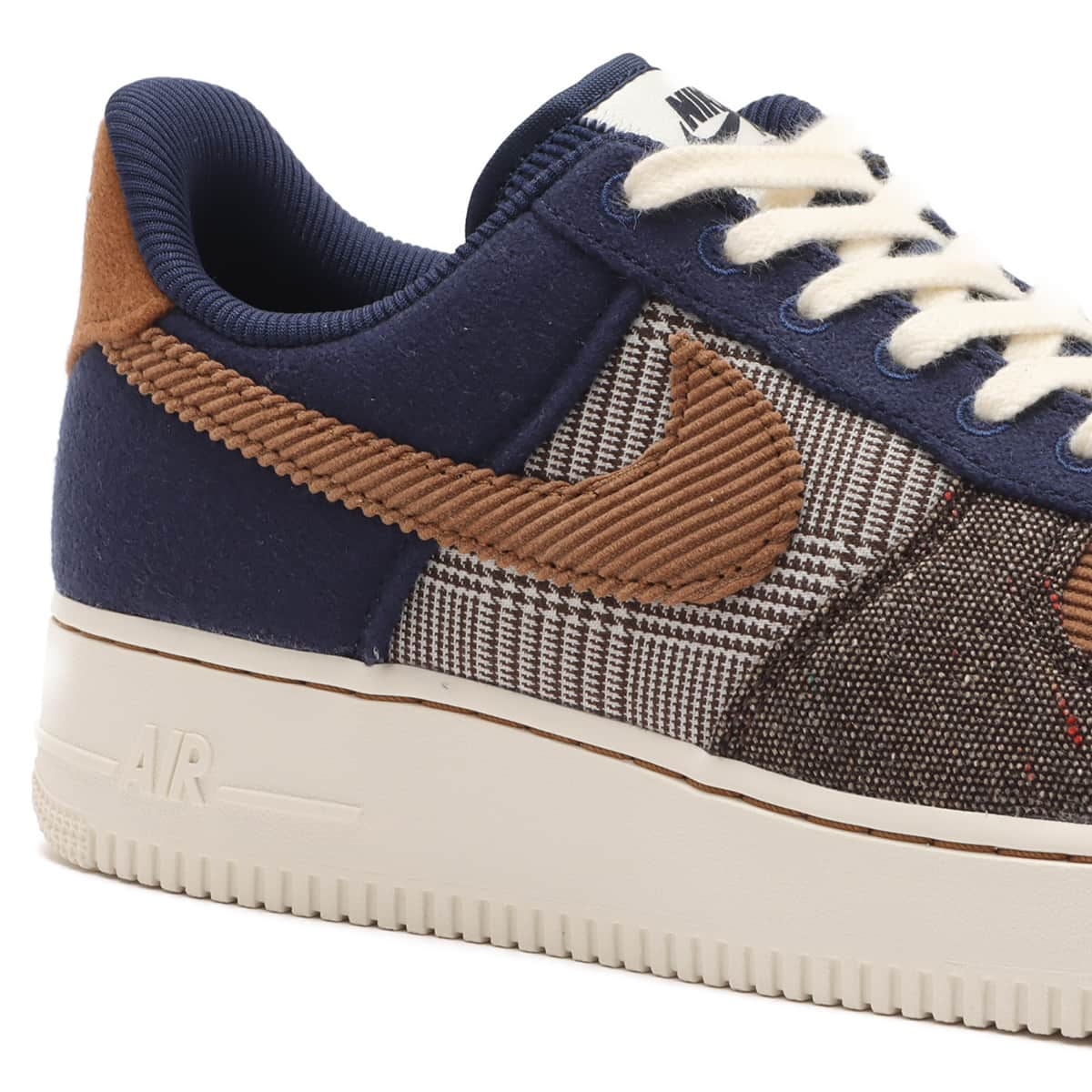 NIKE AIR FORCE 1 '07 PRM MIDNIGHT NAVY/ALE BROWN-PALE IVORY