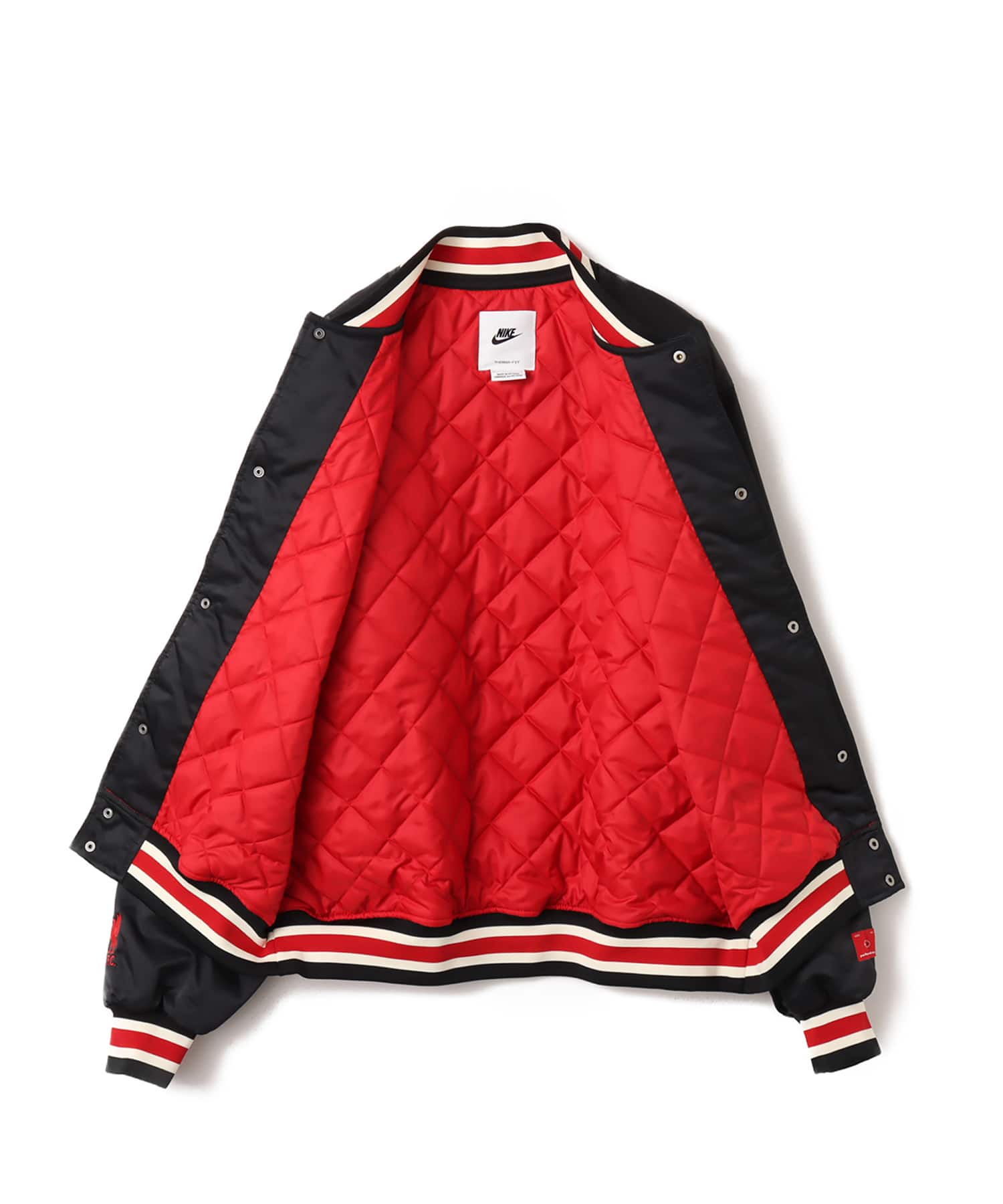 NIKE Liverpool FC M NK AU SATIN DUGOUT JKT SE BLACK/GYM RED