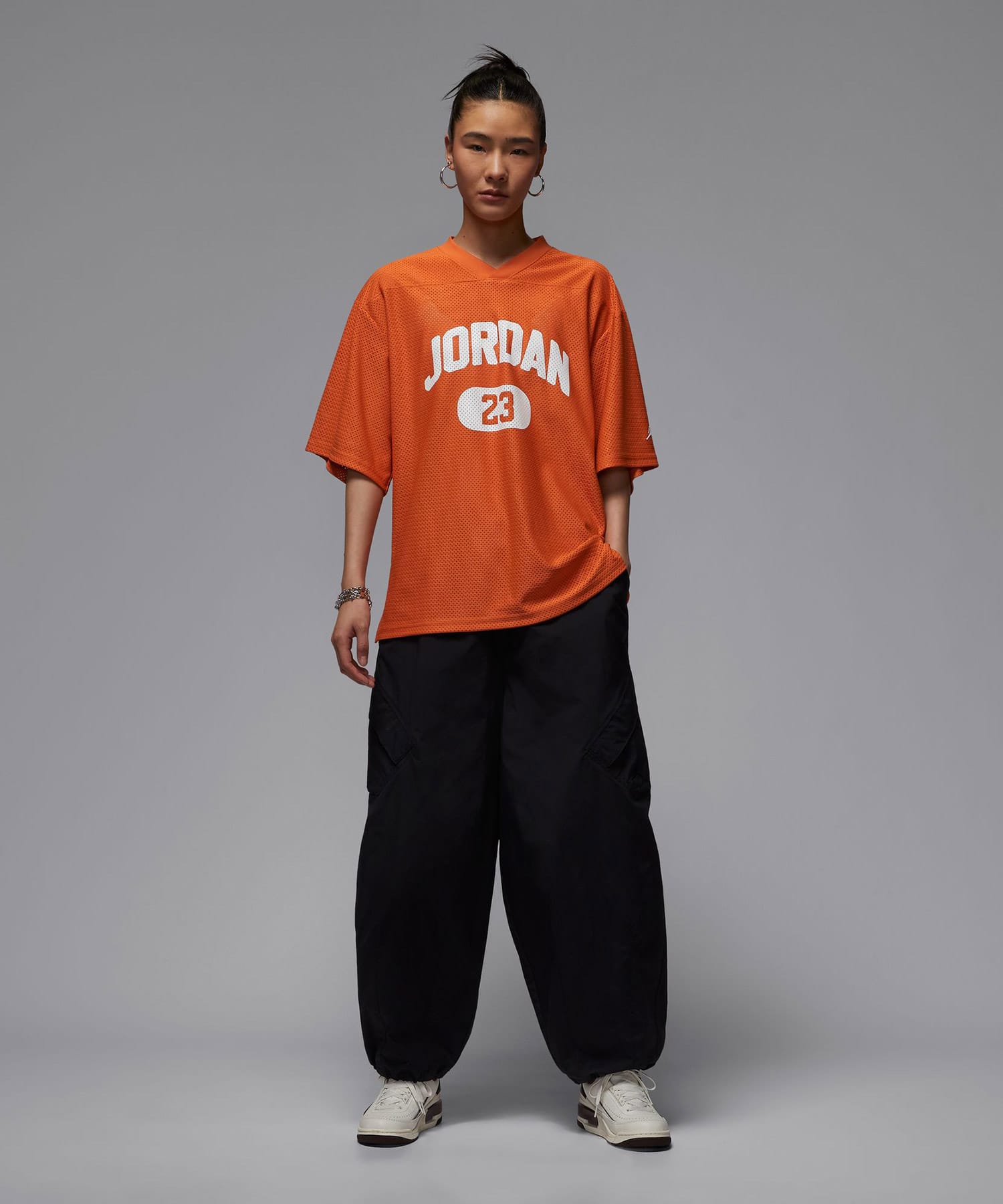JORDAN BRAND AS W J BRK SS MESH JRSY TOP STARFISH/WHITEの画像