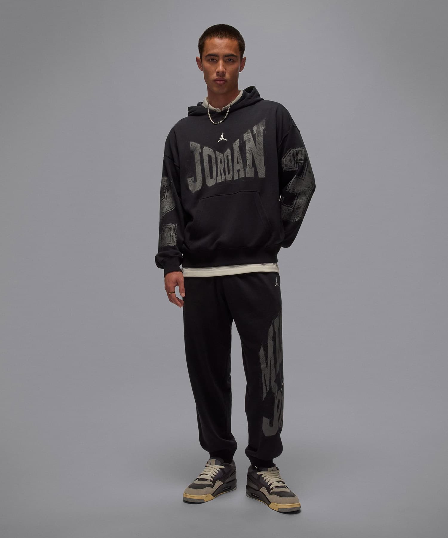 JORDAN BRAND M J BRK CLLGTE HBR PO HD LB BLACK/SAILの画像