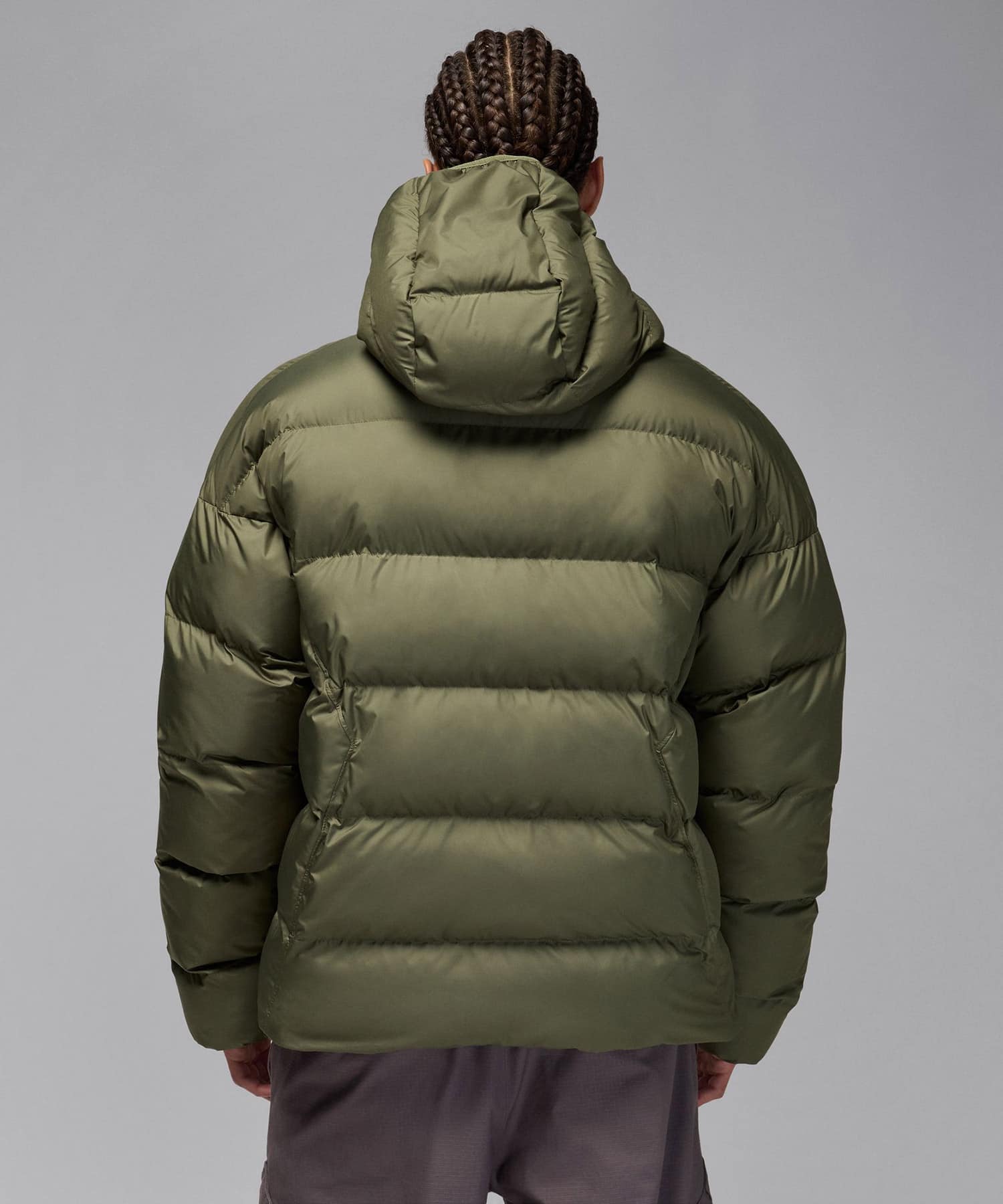 JORDAN BRAND M J BRK PUFFER JKT MEDIUM OLIVE/BLACKの画像