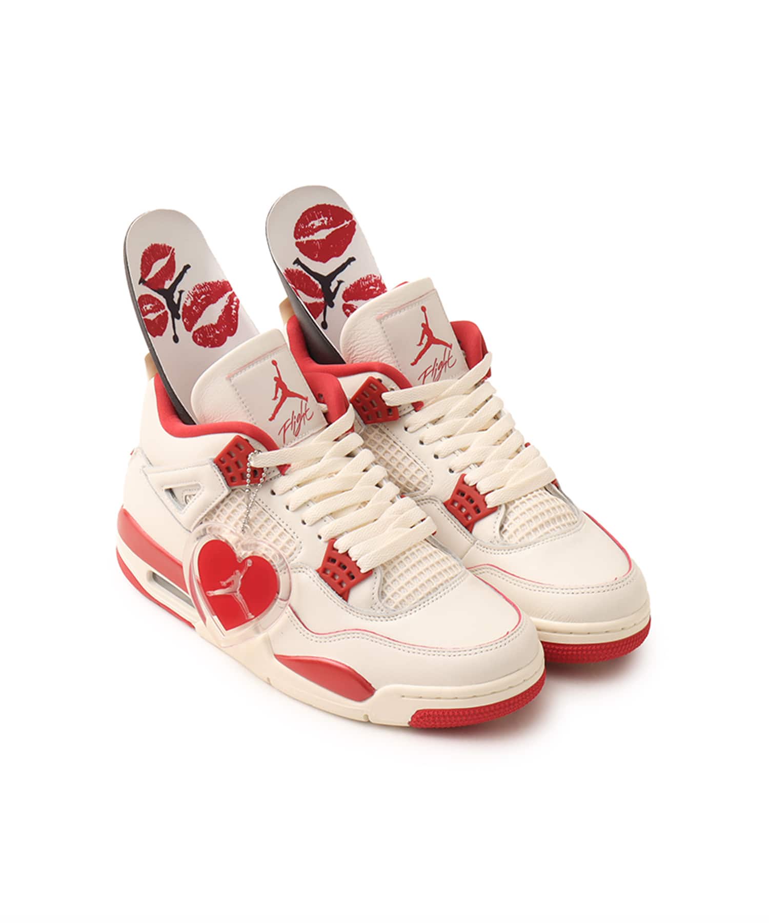 JORDAN BRAND WMNS AIR JORDAN 4 RETRO PALE IVORY/SIERRA RED-TOUGH REDの画像