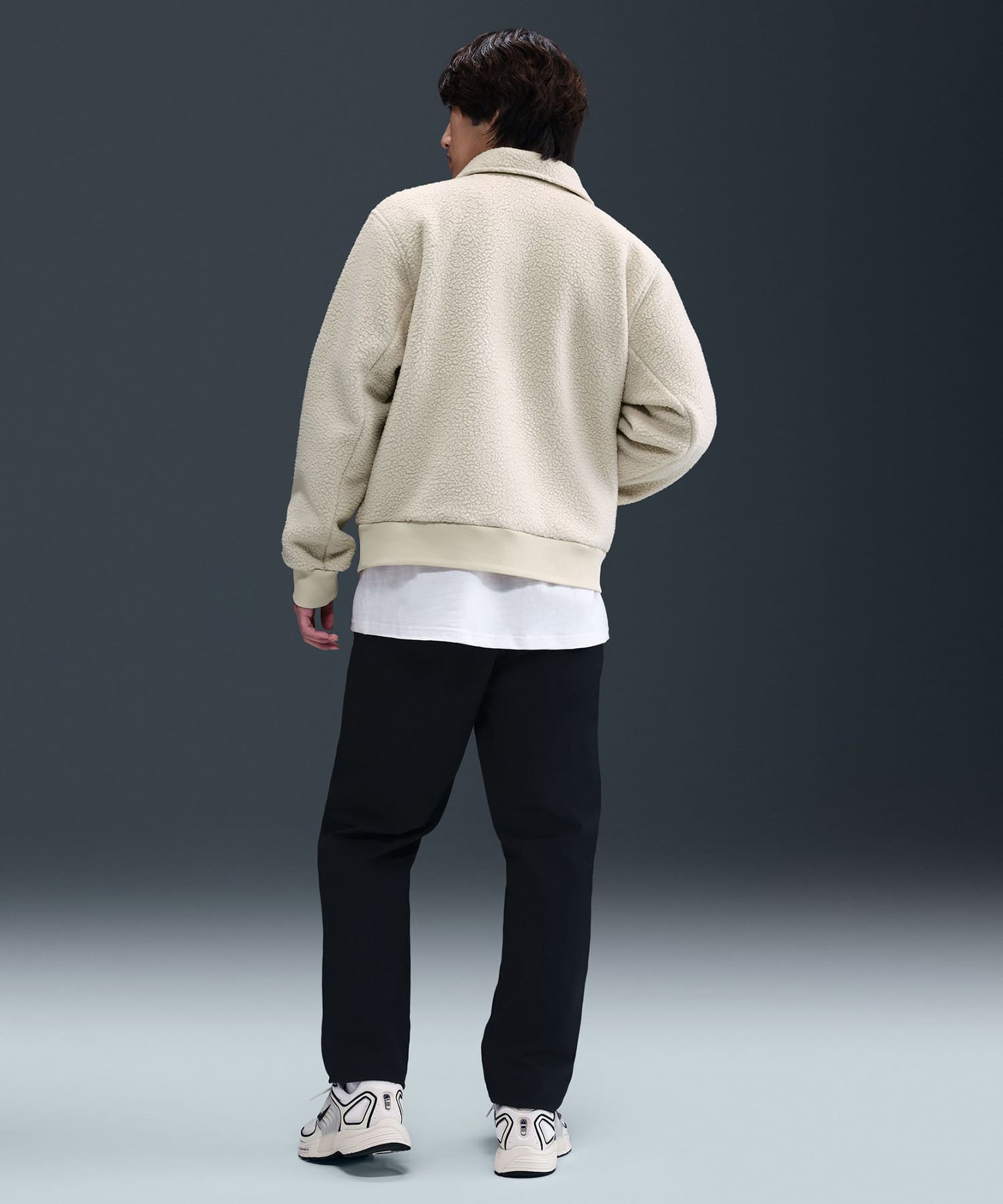 NIKE AS M NK CLUB SHERPA COACHES JK LT KHAKI/WHITEの画像
