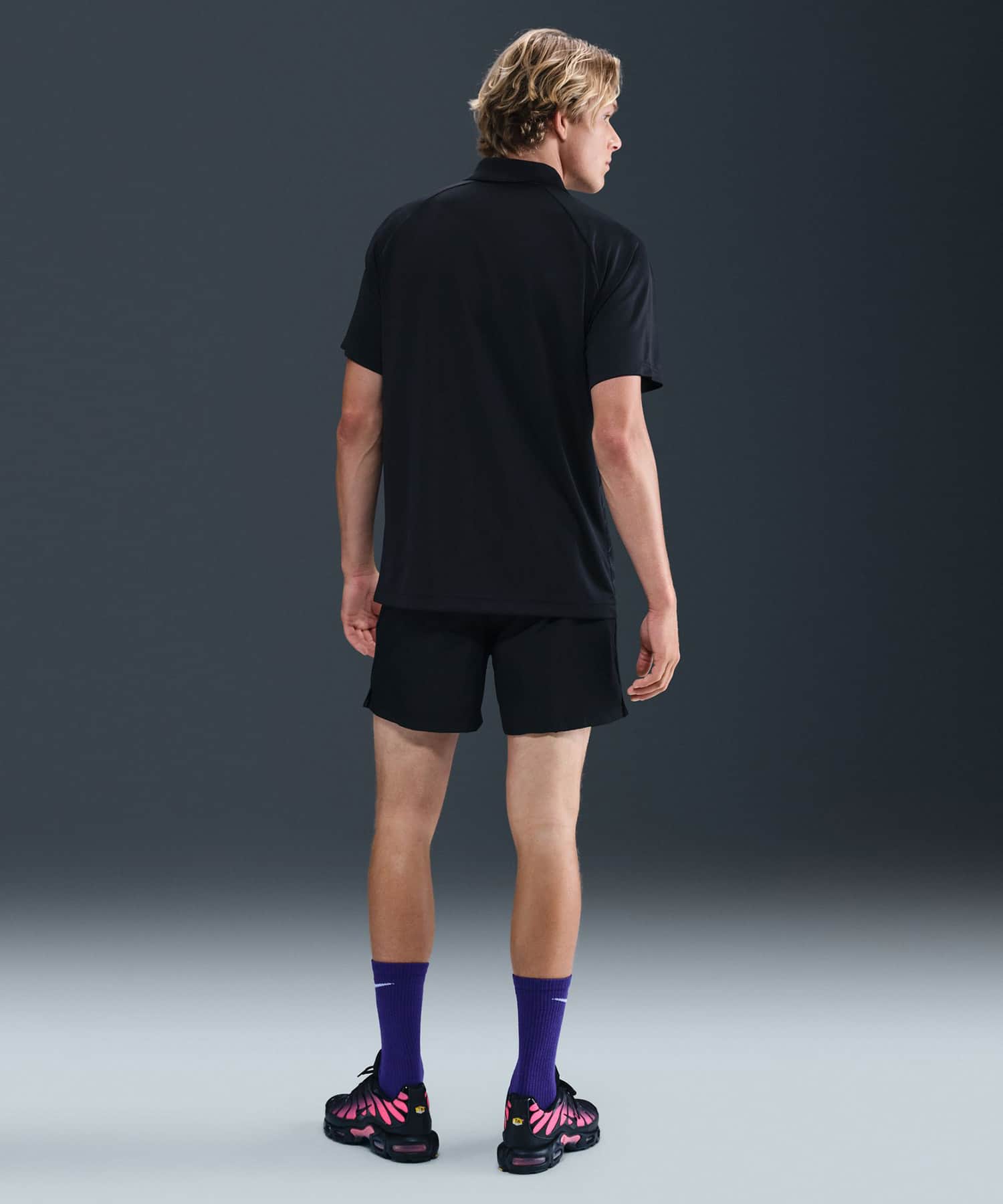 NIKE M NSW TN FB JERSEY BLACK/UNIVERSITY REDの画像