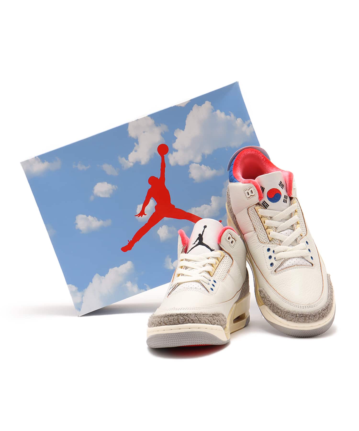 JORDAN BRAND AIR JORDAN 3 RETRO OG SP WHITE/BLACK-SPORT ROYAL-CHALLENGE REDの画像
